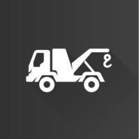 Tow flat color icon long shadow vector illustration