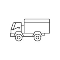 Military ambulance icon in thin outline style vector