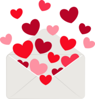 ilustração envelope carta amor com coração símbolo ou carta amor png