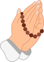 religiös moslem höjning händer för bön- png