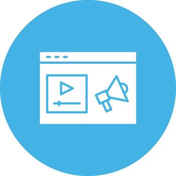vídeo márketing icono vector imagen. adecuado para móvil aplicaciones, web aplicaciones y impresión medios de comunicación.