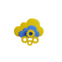 Cloud computing 3d icon render png