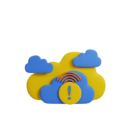 Cloud computing 3d icon render png