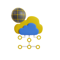 nube informática 3d icono hacer png