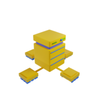 Cloud computing 3d icon render png