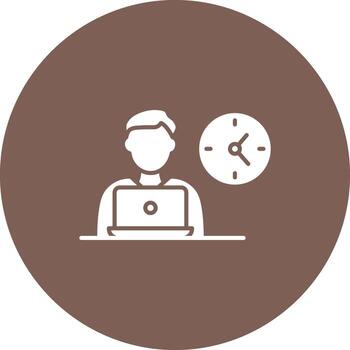 Working Time icon vector image. Suitable for mobile apps, web apps and print media.