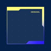 Futuristic square gradient background. Pop up window vector illustration.