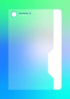 Vertical story template in gradient colors. Social media frame vector illustration.