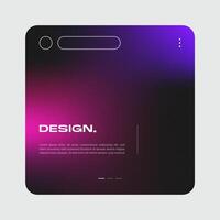 Futuristic square gradient background. Pop up window vector illustration.