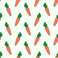 Seamless pattern with carrot. Vegetable background. Vector flat illustration of healthy vegan food wallpaper.