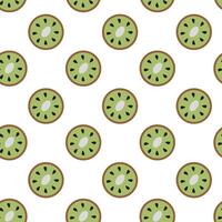 Seamless pattern with kiwi. Summer fruit print design for postcard, wrapping paper, textile, wallpaper. Vector flat illustration.