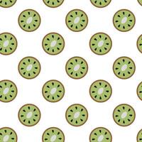 Seamless pattern with kiwi. Summer fruit print design for postcard, wrapping paper, textile, wallpaper. Vector flat illustration.