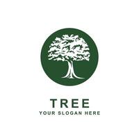 Oak Tree Vector Logo Template. Vector silhouette of a tree illustration.