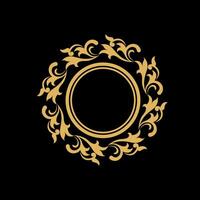 Decorative Ornament frame for design template. Elegant vector element Eastern style, place for text. Outline floral border. Lace illustration for invitations and greeting cards.