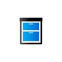 Office cabinet icon in duo tone color. Files document information vector