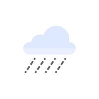 Rain cloud icon in flat color style. Season forecast vector