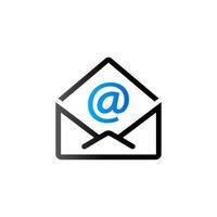 Email icon in duo tone color. Message open envelope vector