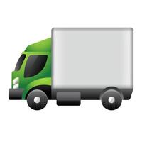 camión icono en color. carga transporte logístico vector