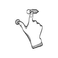 Hand drawn sketch icon touchpad gesture vector