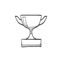 Hand drawn sketch icon trophy vector