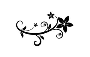 Floral flourish vector ornament design.