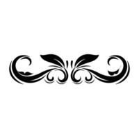 Floral flourish vector ornament design.