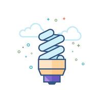 Light bulb icon flat color style vector illustration