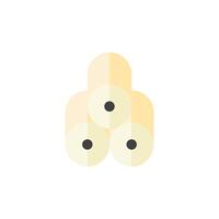 Printing paper roll icon in flat color style. Print shop service publisher desktop publishing vector