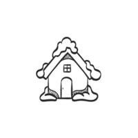 Hand drawn sketch icon house vector