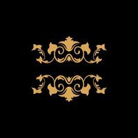 vector of damask ornamental elements. elegant floral abstract elements for design