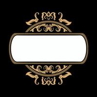 Vintage Fancy Title Border Element, Antique Victorian Rectangle with Spearheads Header Frame, Vector Clipart