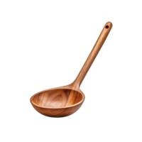 AI generated Handcrafted Wooden Ladle with a Long and Sturdy Handle on Transparent Background Created With Generative AI Technology png