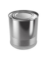 AI generated Shiny Silver Can with a Removable Lid on Transparent Background Created With Generative AI png