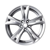 AI generated Modern shiny car rim isolated on transparent background, created with generative AI png