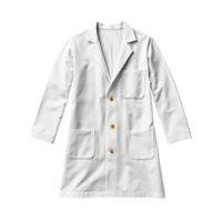 AI generated Stylish White Lab Coat with Functional Pockets on Transparent Background Created With Generative AI Technology png