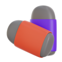 la gomme 3d icône illustration png