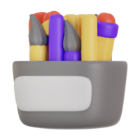 stationary holder 3d icon illustration png