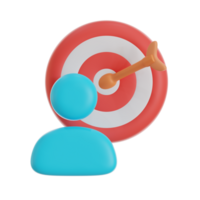 target audience 3d icon illustration png