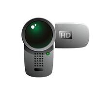 Camcorder icon in color. Videography movie recording vector