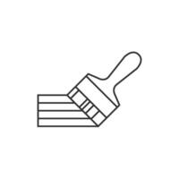 Paint brush icon in thin outline style vector