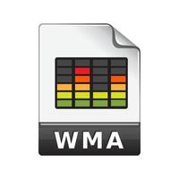 Audio file icon in color. Computer data music vector