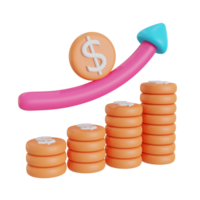 profit 3d icône illustration png