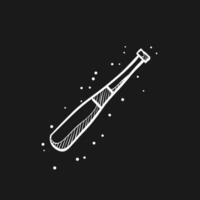 Baseball bat doodle sketch illustration vector