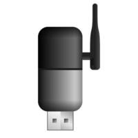 Wireless receiver icon in color. Internet connection router vector