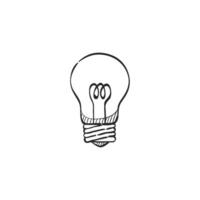 Hand drawn sketch icon lightbulb vector