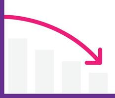 Decrease Analytics Graph vector