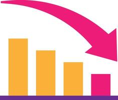 Decrease Analytics Graph vector