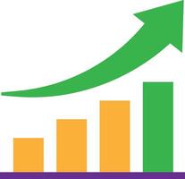 incrementar analítica grafico vector