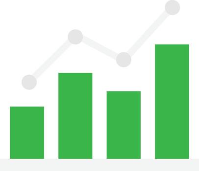 incrementar analítica grafico vector