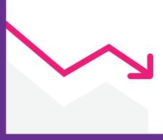 disminución analítica grafico vector